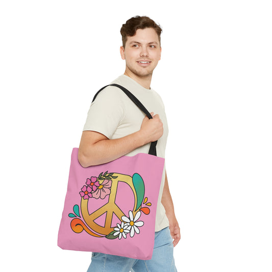 Peace Baby Pink Tote Bag