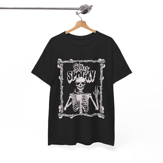 Skeleton Morning Coffee Unisex Heavy Cotton Tee