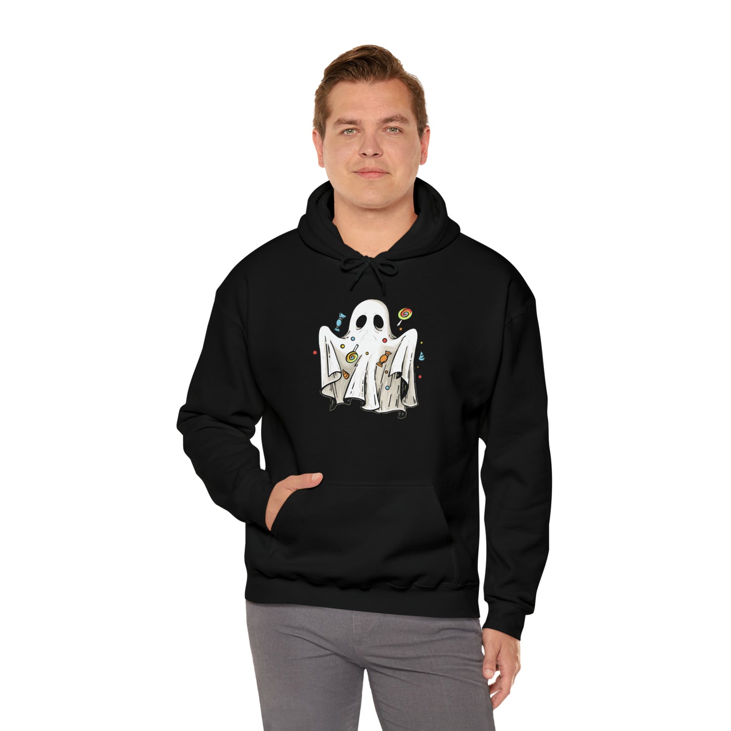 Ghosty Treat Unisex Hooded Sweatshirt