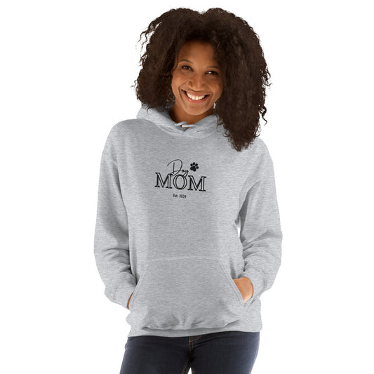 Dog Mom Spring Colors Embroidered Hoodie